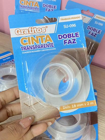 Cinta doble faz transparente